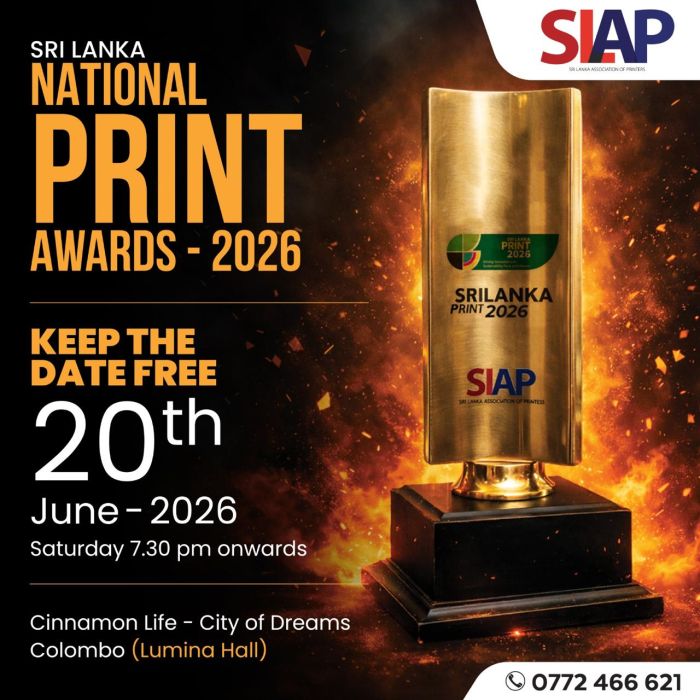 Sri Lanka National Print Awards 2026 at Cinnamon Life